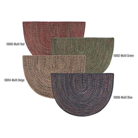 Goods of the Woods 4' Half Round Rug, Braided 48" x 27"