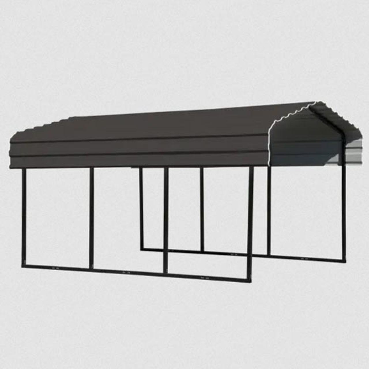 Arrow Carport 10 x 15 x 7 Ft. - Charcoal