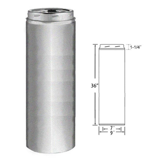 7'' x 36'' Selkirk Galva-Temp Galvanized Chimney Pipe