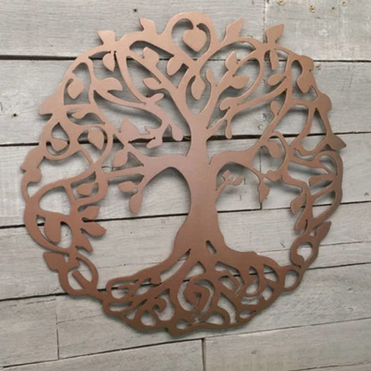 24" Decorative Metal Art - Tree of Life in Black