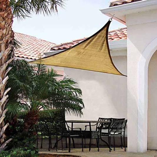 Shelter Logic 12 Foot Triangle Sun Shade Sail - Sand