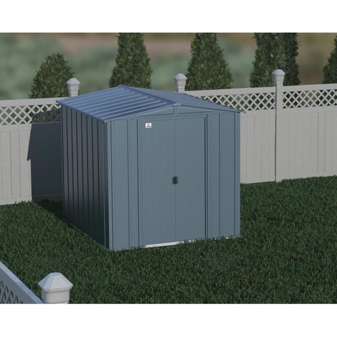 Arrow Classic Steel Storage Shed 6' x 7' -  Blue Gray