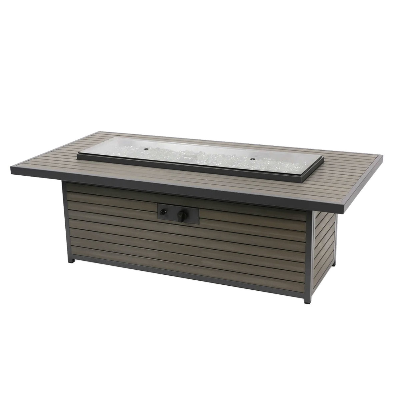 Outdoor Greatroom Kenwood and Brooks Linear Chat Height Gas Fire Pit Table