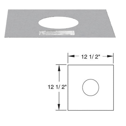 4" Selkirk VP Pellet Vent Pipe Exterior Shield - 4VP-ES