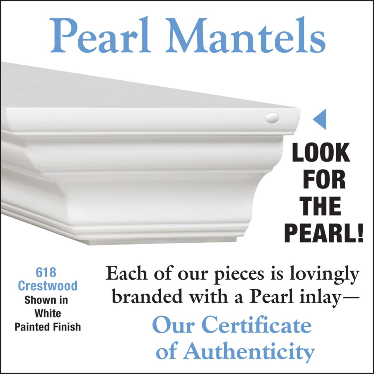 60" Crestwood Contractors Fireplace Shelf by Pearl Mantels