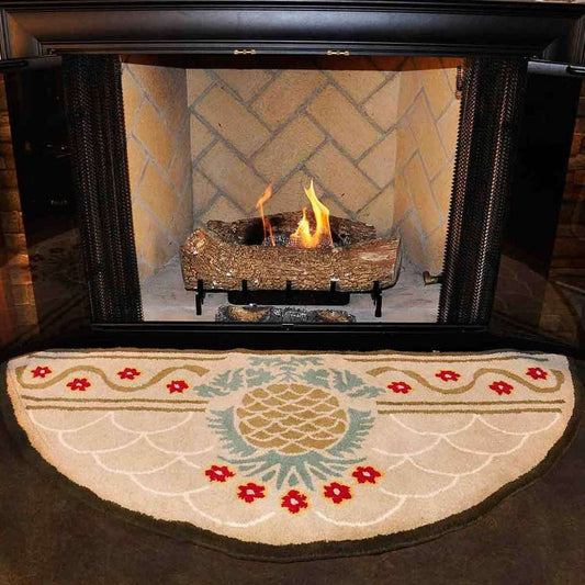 56" Half Round Hospitality Fireplace Rug