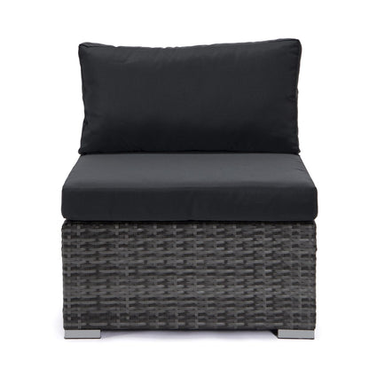 FiveOaks Ashford Patio Collections Armless Sofa in Dark Gray - Set of 2