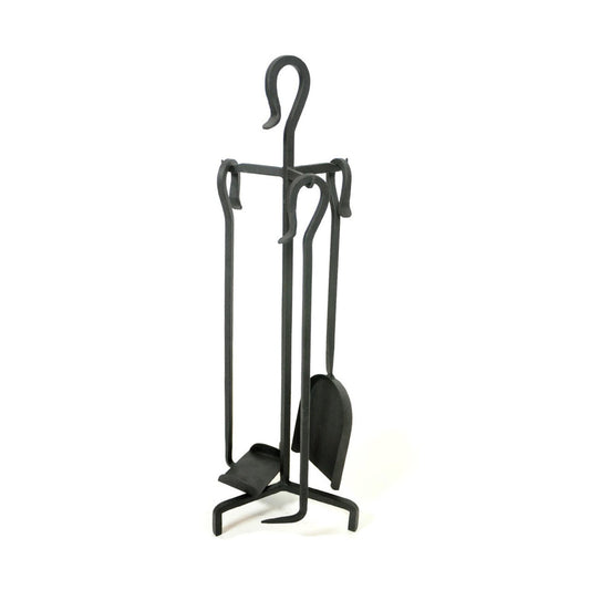 4 Piece Mini Fireplace Tools - Black