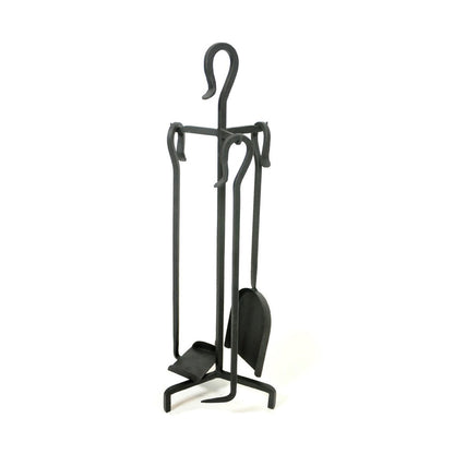 4 Piece Mini Fireplace Tools - Black