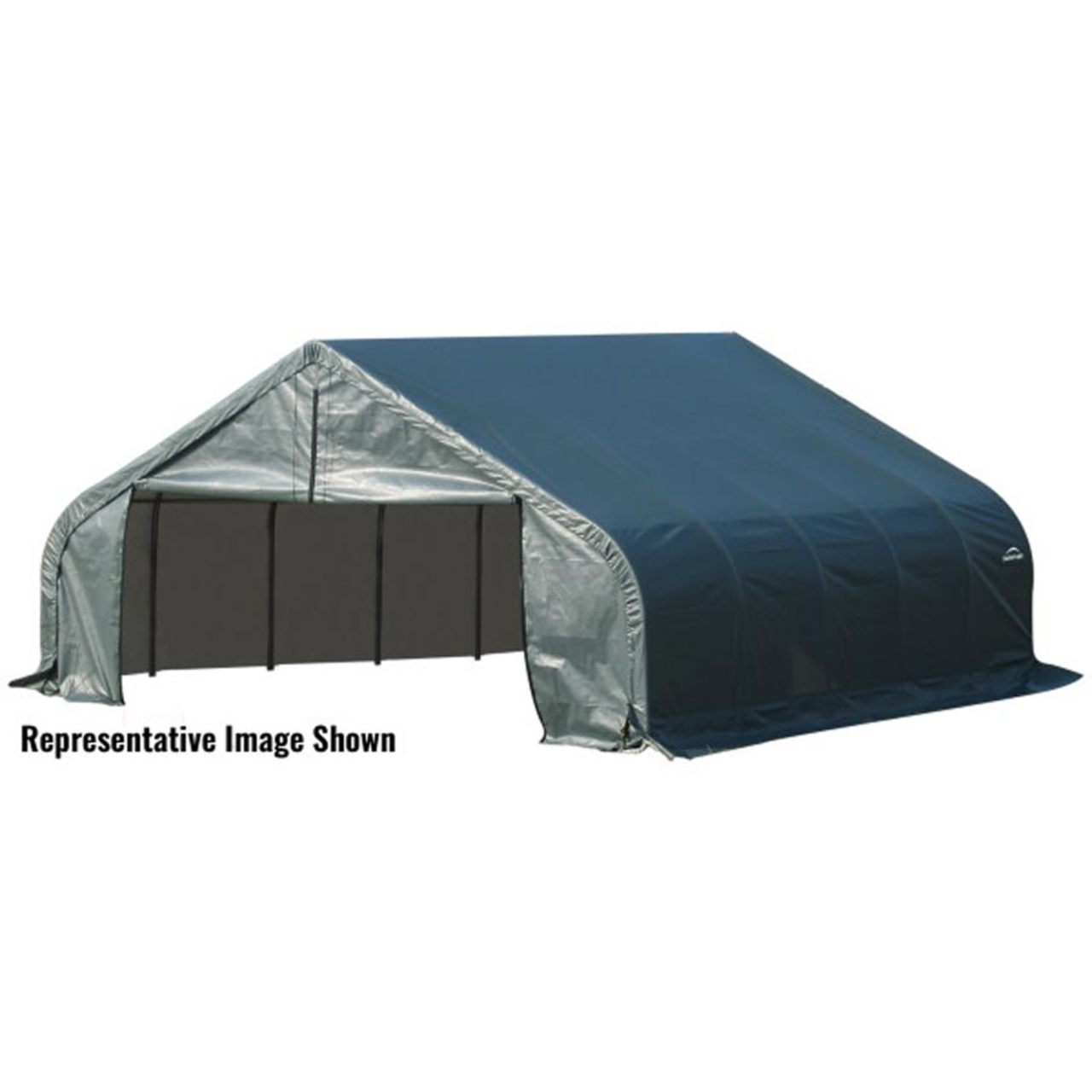 ShelterCoat 22' x 24' Garage With Peak Roof - Green - 82144