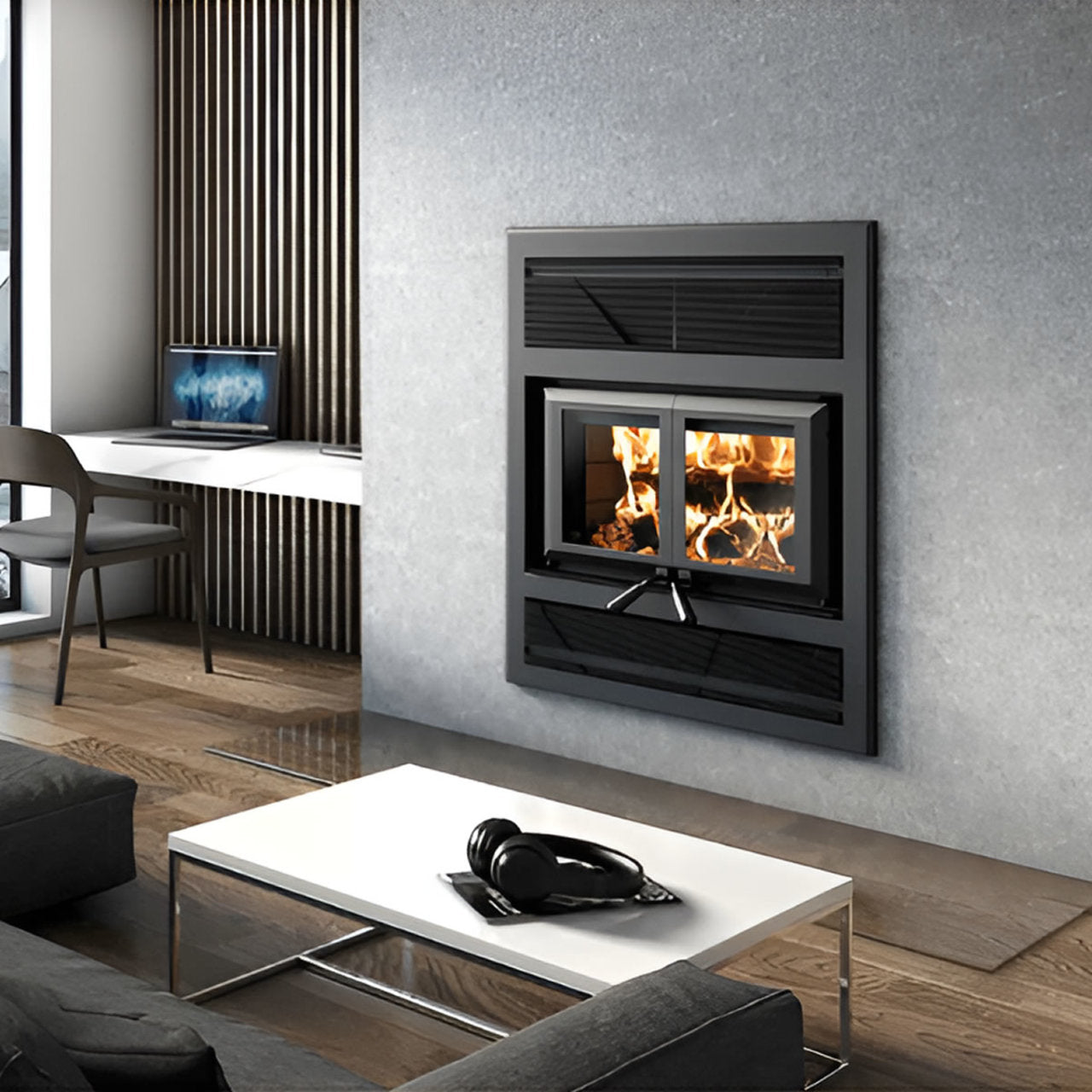 Ventis HE325 ZC EPA-Certified Wood Fireplace with Blower for Enhanced Heat Distribution