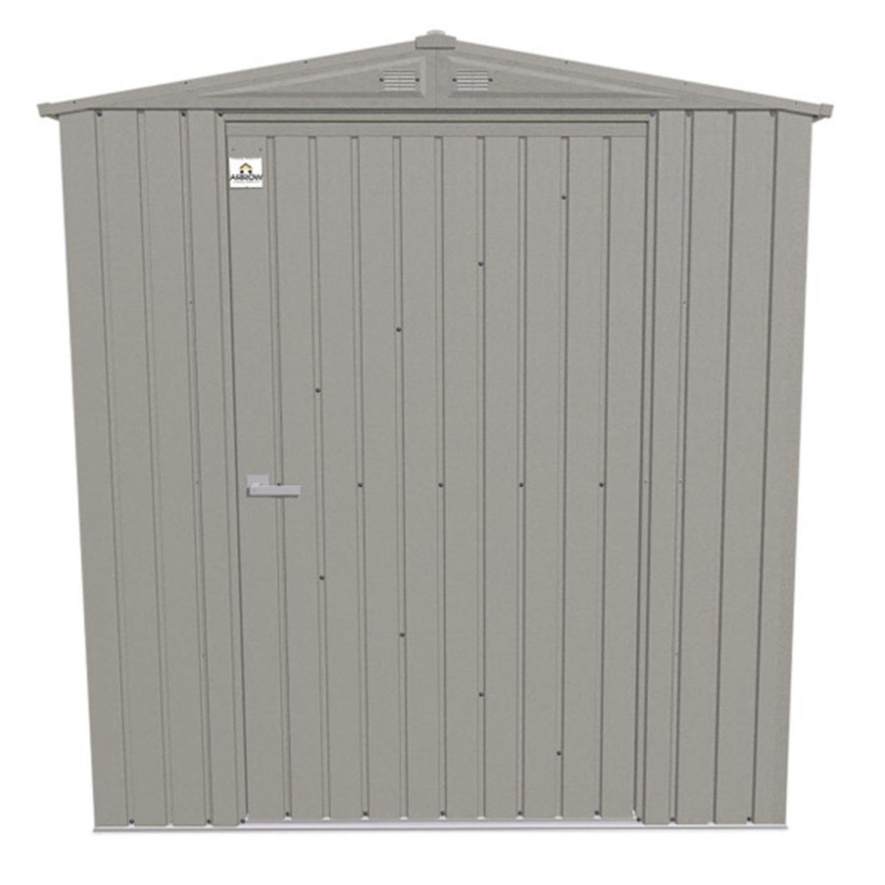 Arrow Elite Steel Storage Shed 6' x 6' - Cool Gray