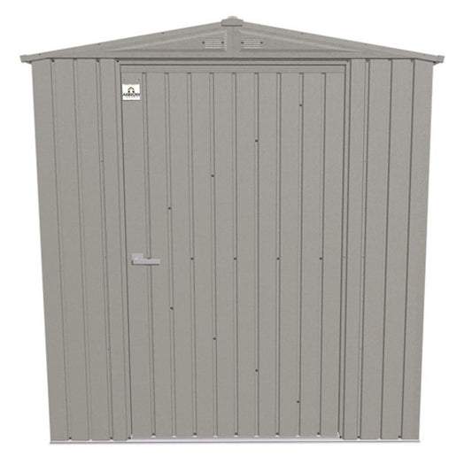 Arrow Elite Steel Storage Shed 6' x 6' - Cool Gray