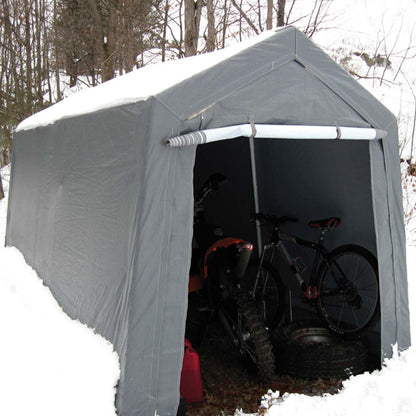 King Canopy  7 x 12 Silver Storage Garage