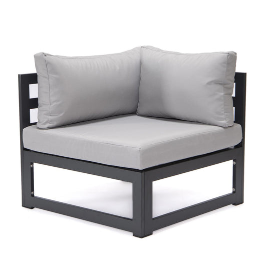 FiveOaks Dover Patio Collections Corner Sofa in Light Gray