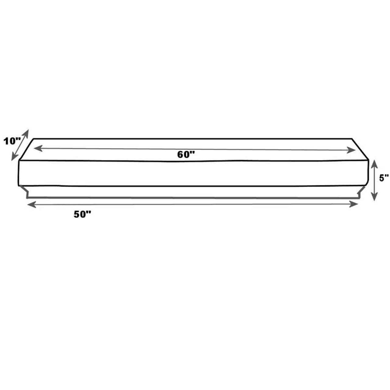 60" Homestead Unfinished Fireplace Shelf by Pearl Mantels