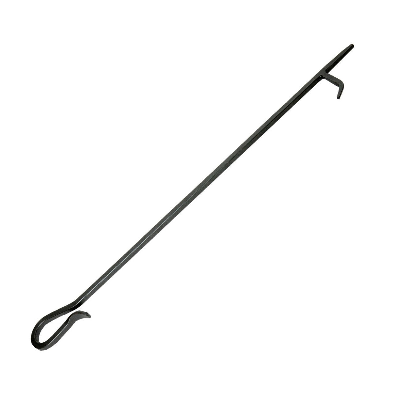Shepherd's Hook Fireplace Poker - 28" Long-Black Powdercoat