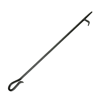Shepherd's Hook Fireplace Poker - 28" Long-Black Powdercoat