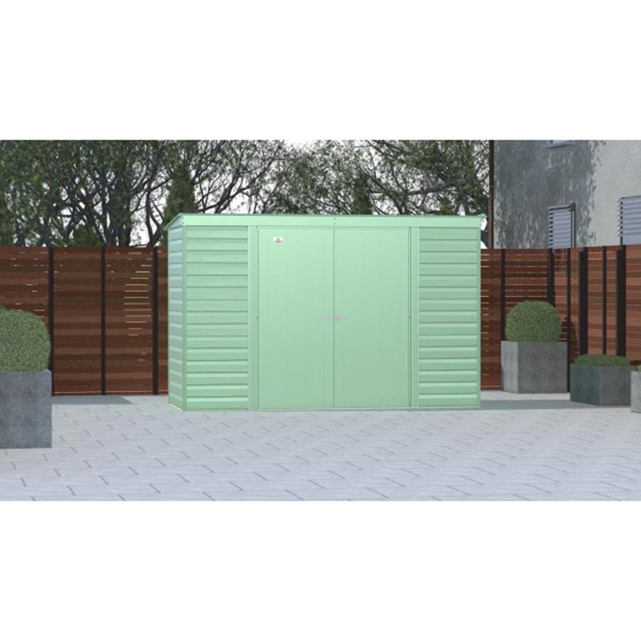 Arrow Select 10' x 4' Steel Storage Shed - Sage Green