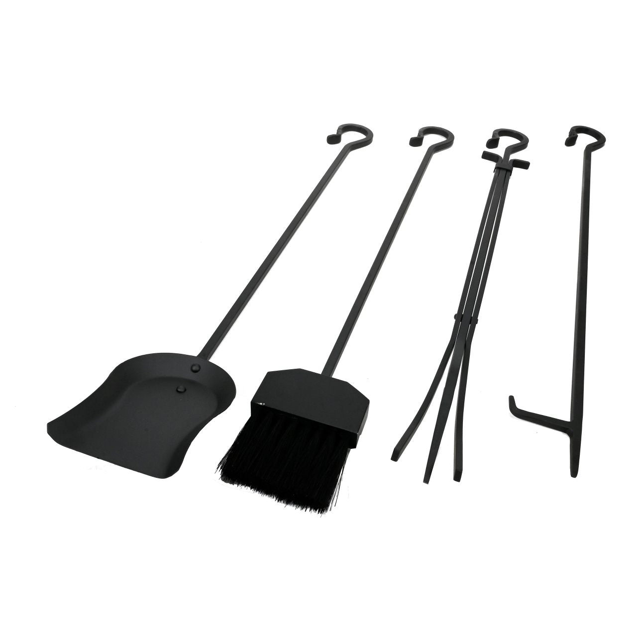 Pilgrim 5 Piece Forged Hearth Fireplace Tools - Matte Black