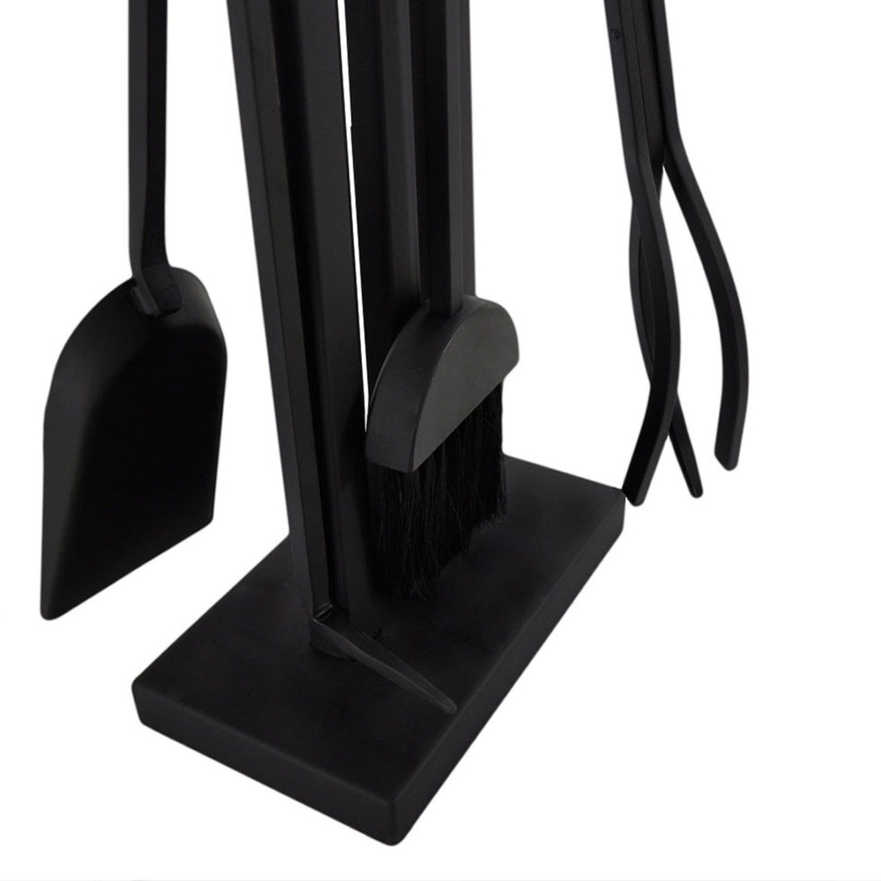 Pilgrim 5 Piece Matte Black Contemporary Tool Set - Burnished Bronze Handles