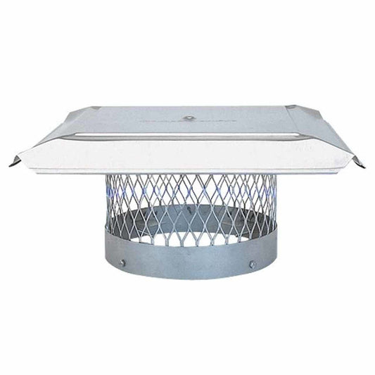 12" HomeSaver Pro Round Clay Flue Cap SS - Silver