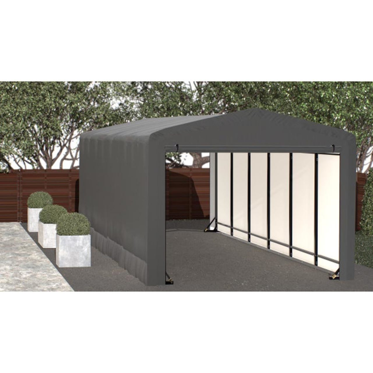 ShelterTube 10' x 27' x 8' Wind & Snow-Load Rated Garage - Gray