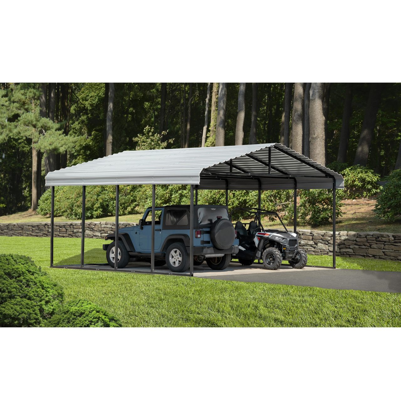 Arrow 20' x 20' x 9' Carport - Eggshell
