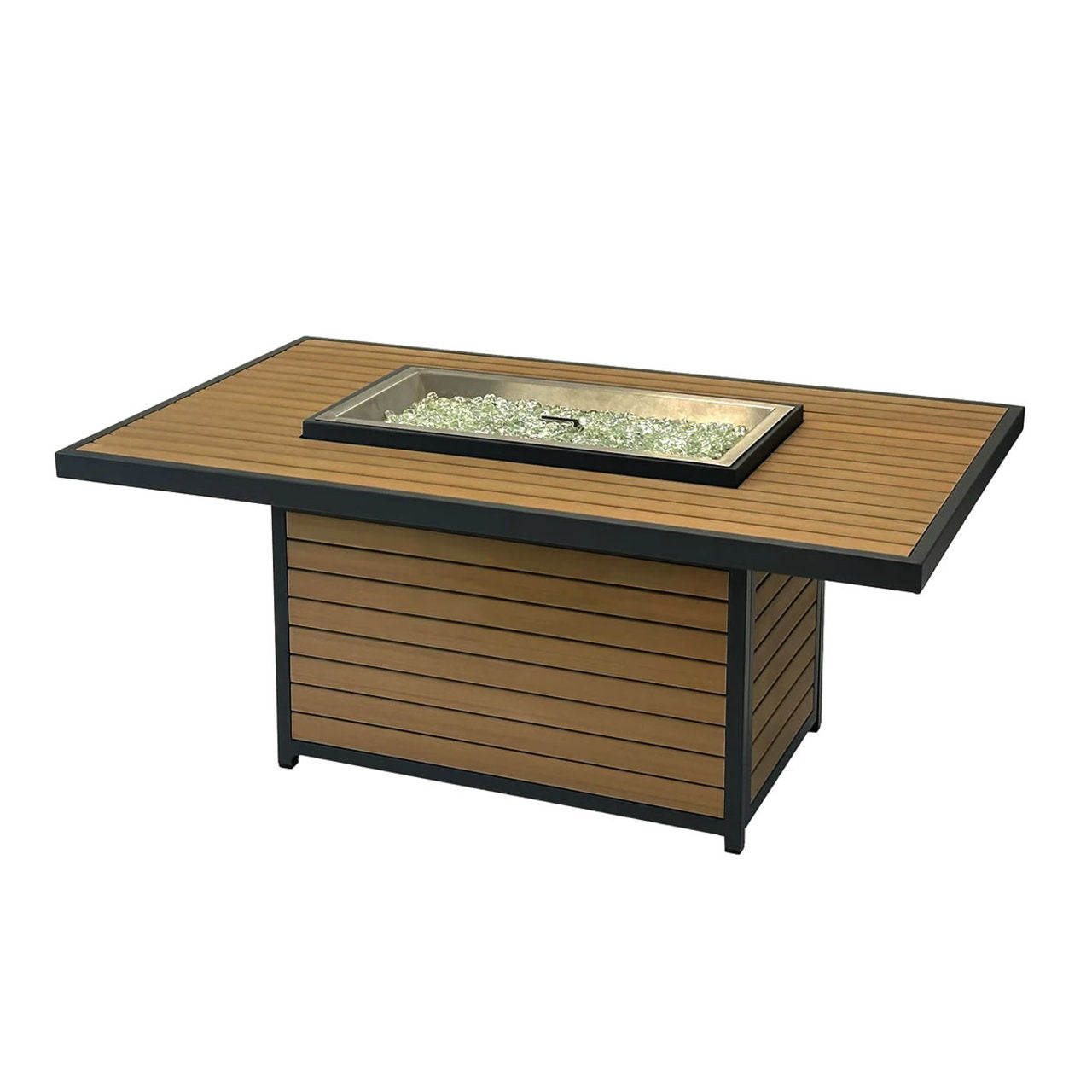 Outdoor Greatroom Kenwood and Brooks Rectangular Chat Height Gas Fire Pit Table