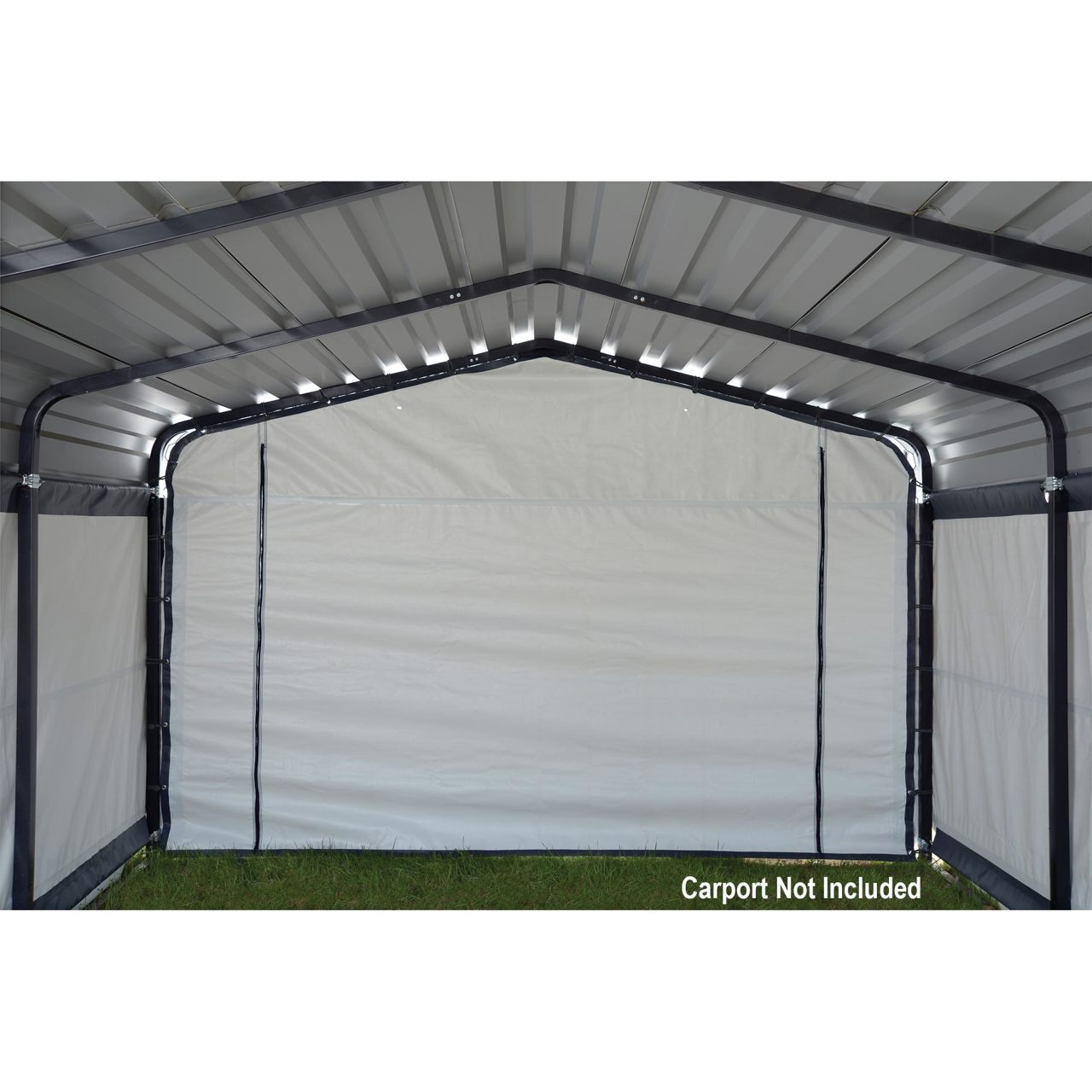 Arrow 10'  x 15' Enclosure Wall Kit ONLY for Carport- Gray