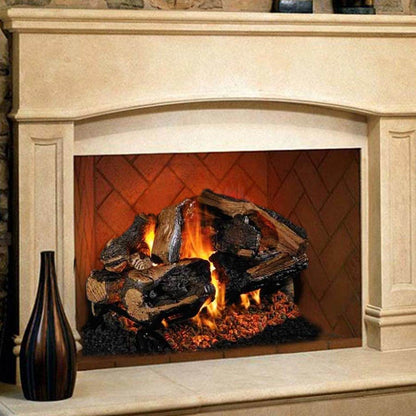 18'' to 20'' Peterson Real Fyre Charred Rugged Split Oak Vented Gas Log Kit