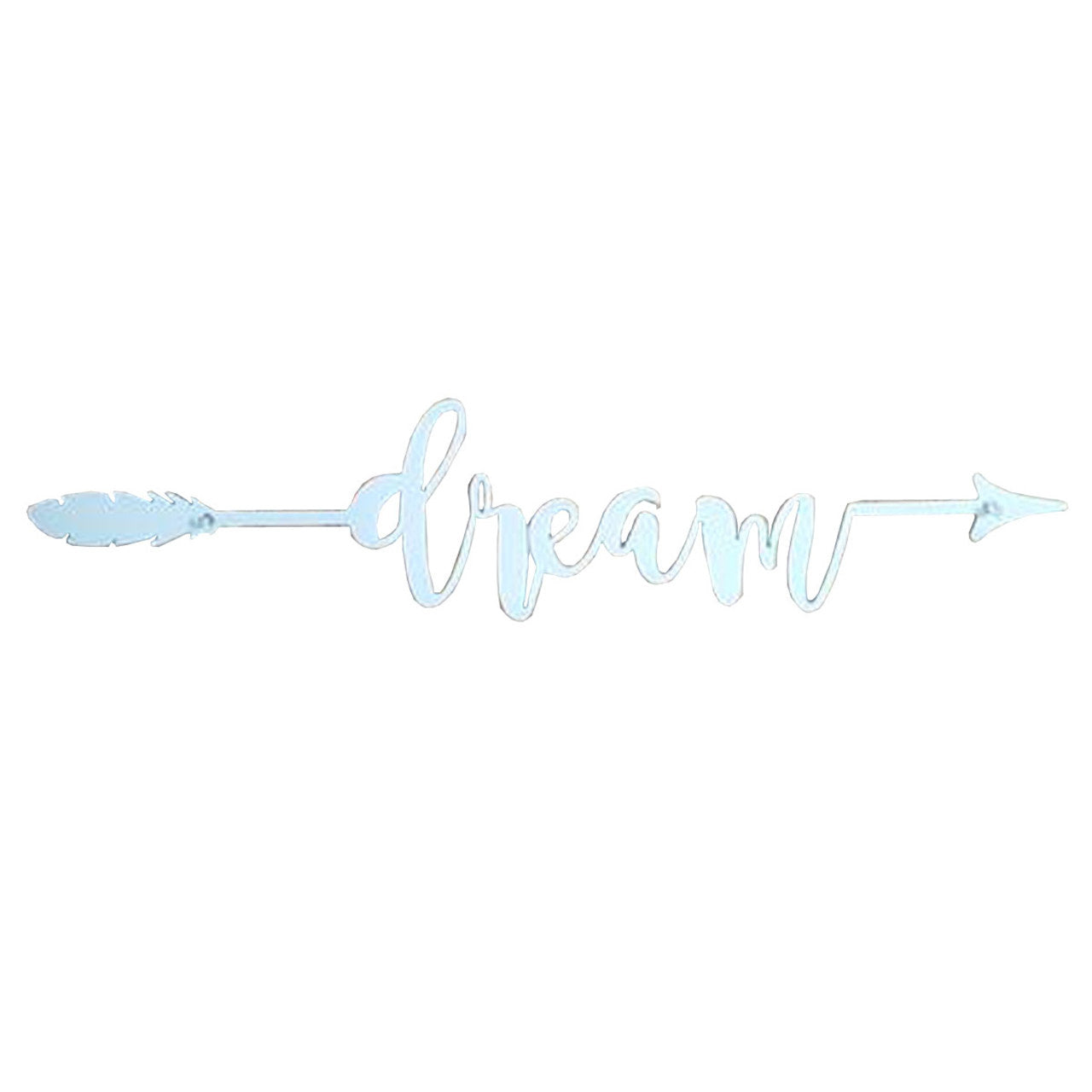 22" Decorative Metal Art - Dream Arrow in Black or White
