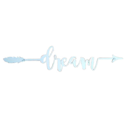 22" Decorative Metal Art - Dream Arrow in Black or White
