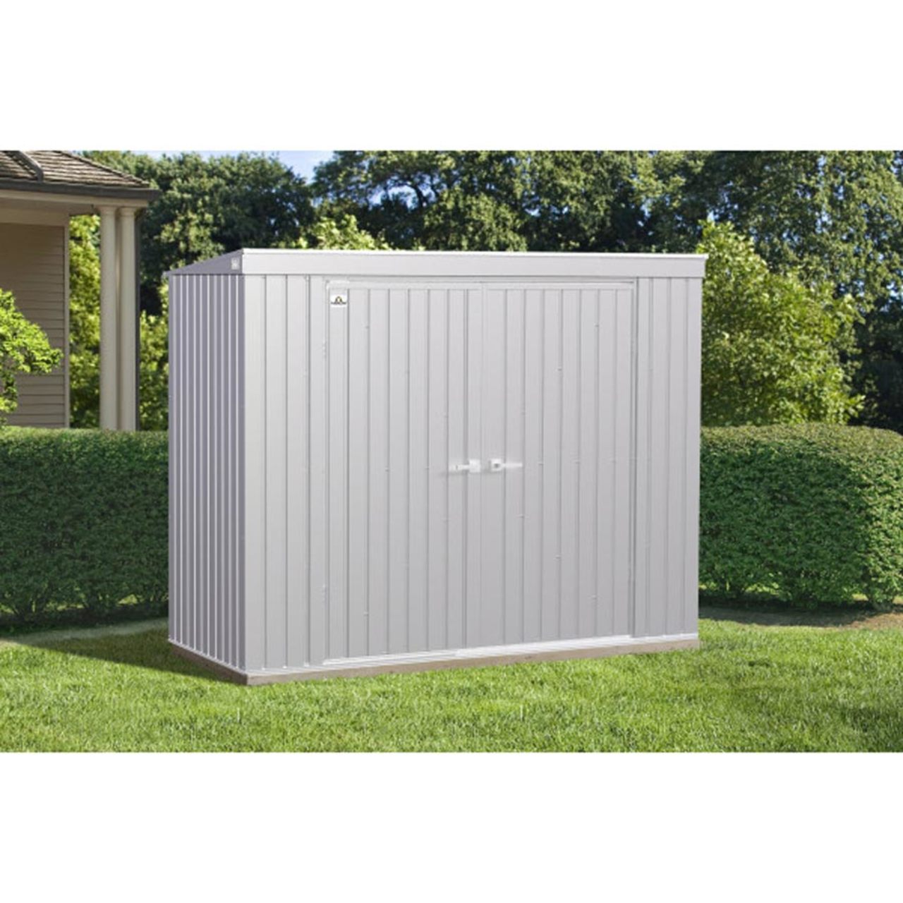 Arrow Elite 8' x 4'  Steel Storage Shed - Silver