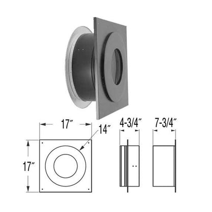 6" DuraPlus Stainless Steel Wall Thimble - 6DP-WTSS