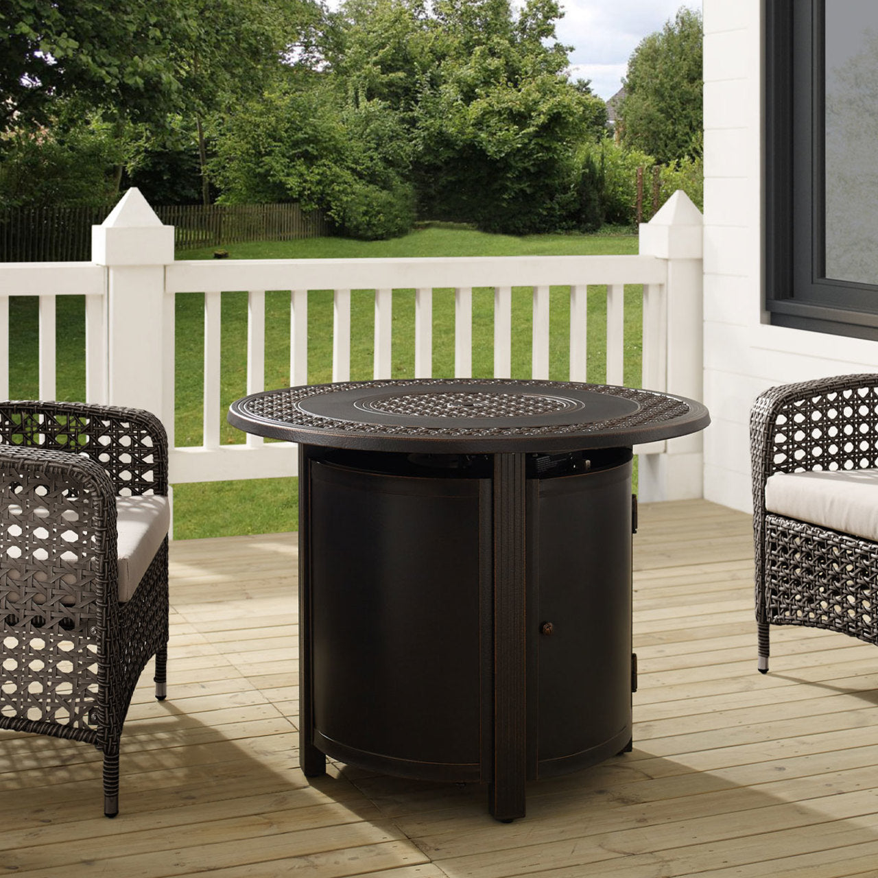 Franklin Aluminum 34" Round LPG Fire Pit