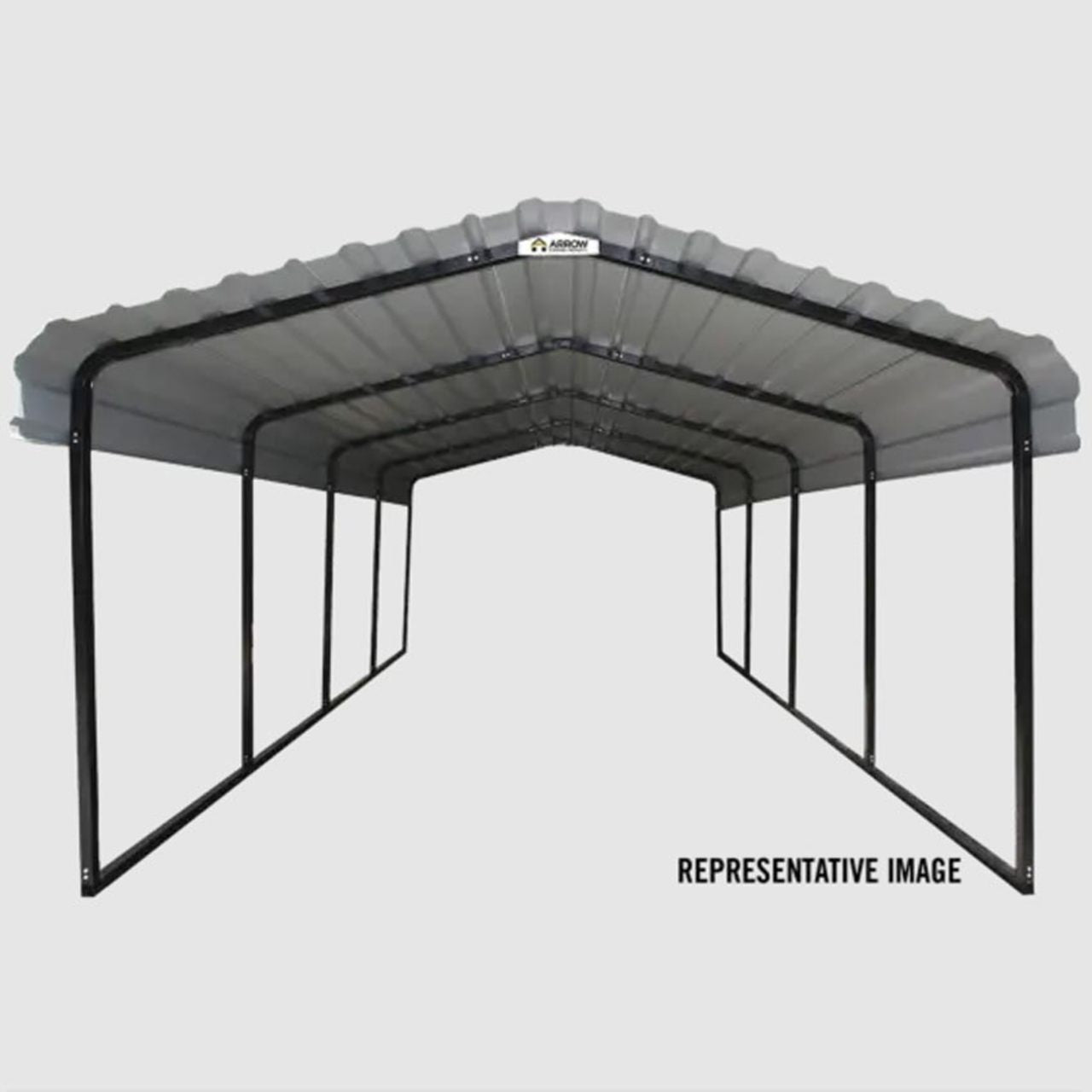 Arrow Carport 12 x 29 x 7 Ft. - Charcoal