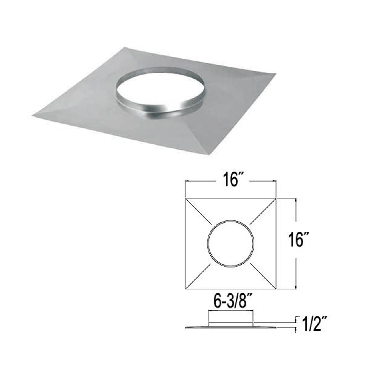 6" DuraFlexSS Top Plate - 6DFS-TP