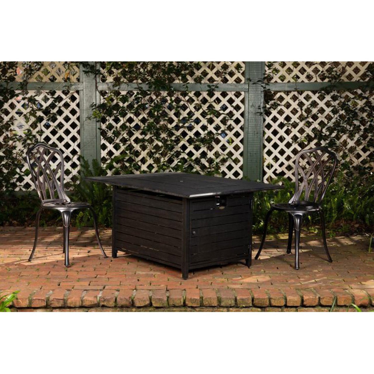 Longmont Aluminum Rectangular LPG Fire Pit