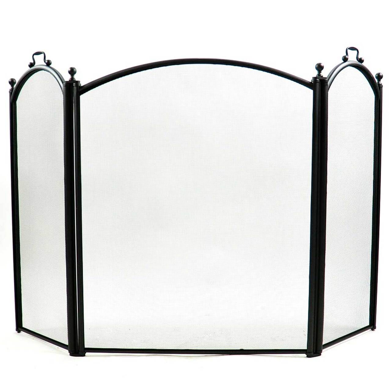 3 Fold Large Diameter Fireplace Screen - Black – Northline Express