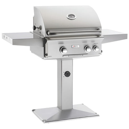 AOG 24" Patio Post Stainless Steel Grill with Rotisserie Backburner NG-PL