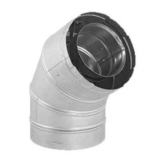 4" x 6 5/8" DirectVent Pro 60 Degree Non-Swivel Elbow - Galvanized - 46DVA-E60
