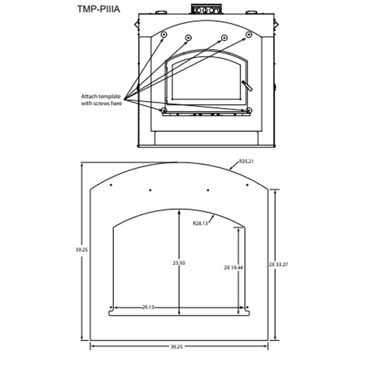Majestic Reusable Metal Finishing Template For The Pioneer III-ABK - TMP-PIIIA