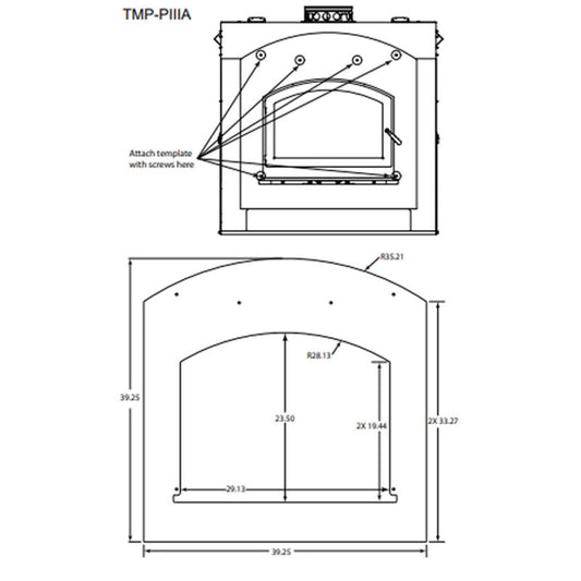 Majestic Reusable Metal Finishing Template For The Pioneer III-ABK - TMP-PIIIA