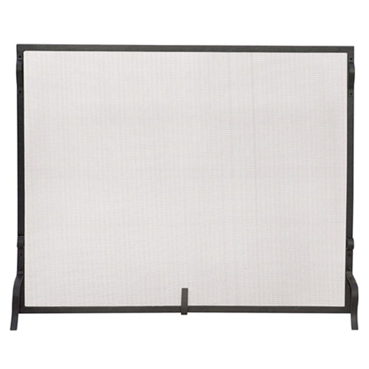 Wrought Iron Sparkguard Fireplace Screen- Black