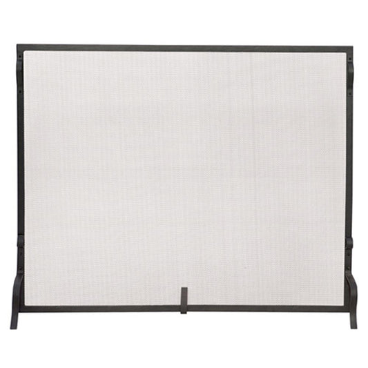 Wrought Iron Sparkguard Fireplace Screen- Black