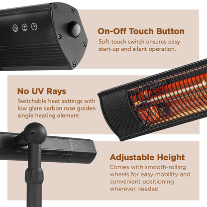 Fire Sense Pole Mounted Electric Patio Heater - 64910