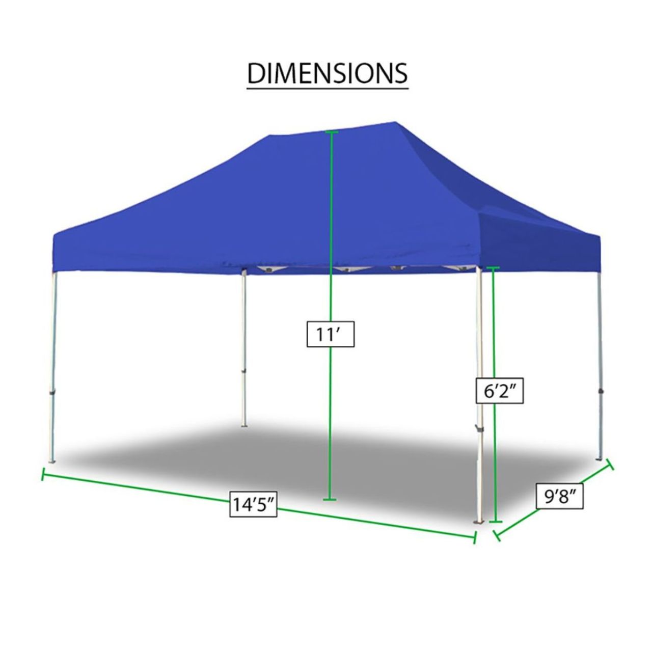 King Canopy 10' x 15' Tuff Tent Canopy - Blue