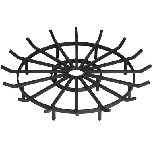 Heavy Duty Wagon Wheel Outdoor Fire Pit Grate- 36 inch Diameter