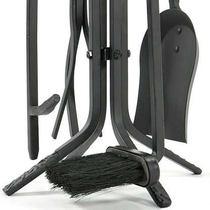 5 Piece Black Rustic Mini Fireplace Tool Set - F-1126